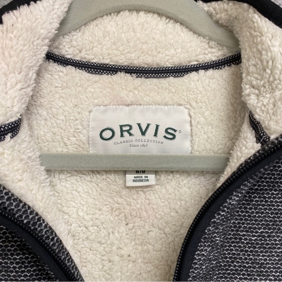 Orvis Men’s Sherpa Lined Quarter Zip Pullover Sweater Sz M - Picture 6 of 12